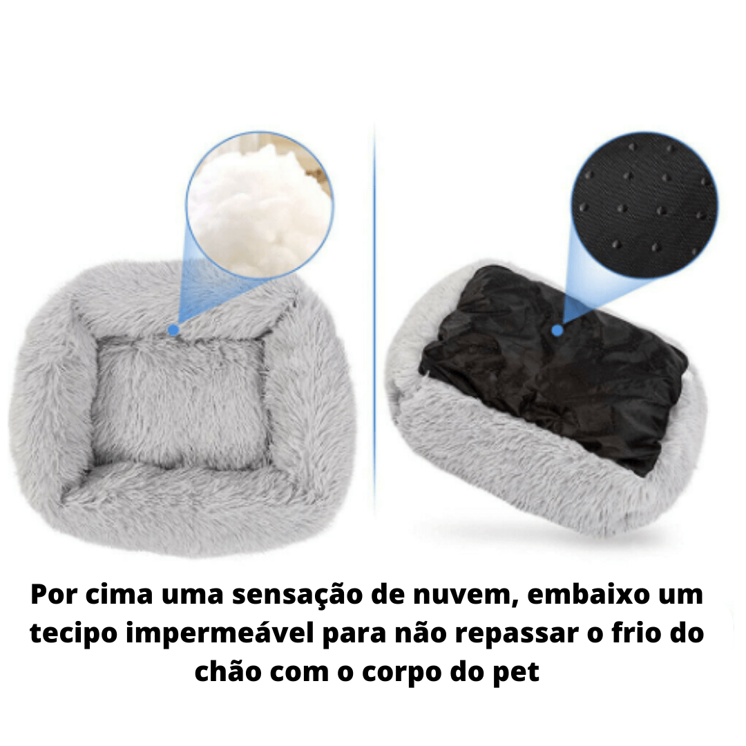 Caminha para Cachorro | Cama Nuvem Pet Relax Quadrada